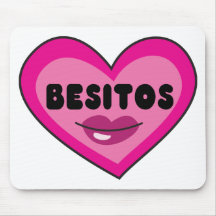 Corazón y labios lindos Besitos Alfombrillas De Raton