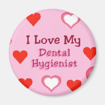 Corazones: Ame a mi higienista dental Imán De Frigorífico