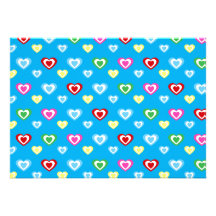 Corazones azules del arco iris anuncios personalizados