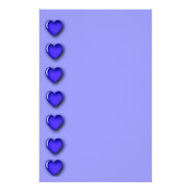 Corazones azules papelería personalizada
