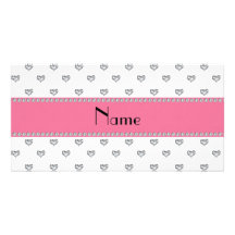 Corazones blancos conocidos personalizados de los  tarjeta personal