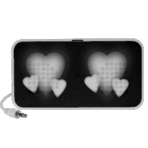 Corazones blancos del amor notebook altavoz