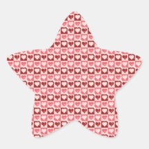 Corazones bonitos en regalos del el día de San Val Pegatinas Forma De Estrellaes Personalizadas