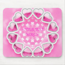 Corazones cariñosos rosados - Mousepad Tapete De Raton