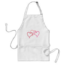Corazones coloreados delantal