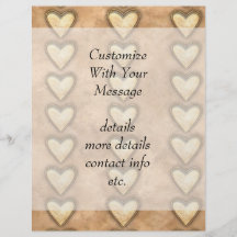 Corazones de cobre martillados flyer personalizado