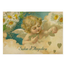 Corazones de la angélica y tarjetas rechonchas ele plantillas de tarjeta de negocio