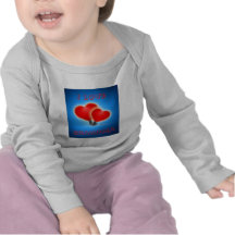 Corazones de la bombilla camisetas