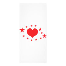 corazones de la estrella tarjeta publicitaria personalizada