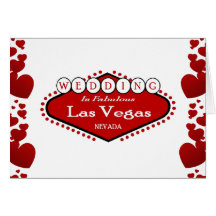 CORAZONES de la invitación de boda de Las Vegas de Tarjetas
