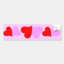 Corazones de la mariposa pegatina de parachoque