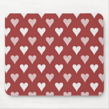 Corazones de la tarjeta del día de San Valentín Alfombrillas De Ratones
