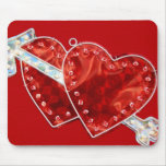 Corazones de las tarjetas del día de San Valentín Alfombrillas De Ratón