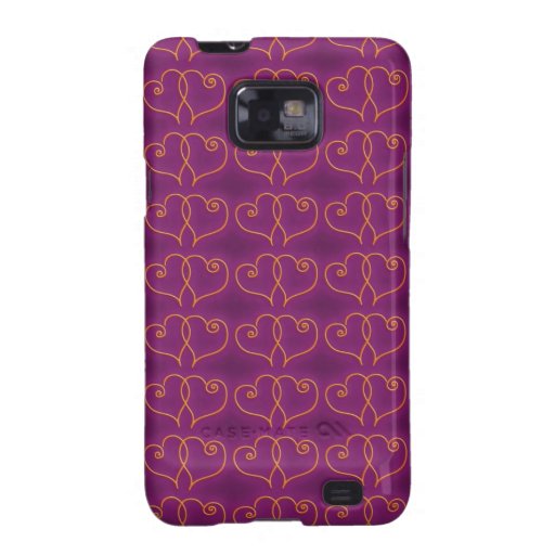 Corazones de las tarjetas del día de San Valentín  Samsung Galaxy S2 Carcasa