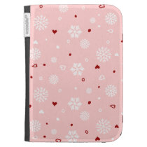 Corazones de los copos de nieve de las vacaciones  fundas caseable