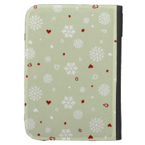 Corazones de los copos de nieve de las vacaciones  fundas caseable