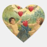 Corazones de los Cupids del el día de San Valentín Calcomanía De Corazón Personalizadas