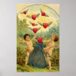 Corazones de los Cupids del el día de San Valentín Posters
