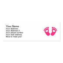 Corazones de los pies del bebé tarjetas personales