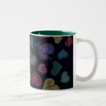 CORAZONES DE LUJO de SHARON SHARPE Taza De Café