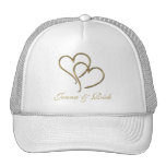 Corazones de oro gorros bordados
