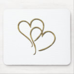 Corazones de oro tapete de ratones