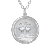 Corazones de plata del aniversario joyería