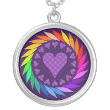 Corazones del amor del arco iris pendiente personalizado