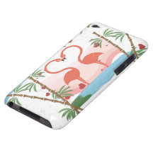 Corazones del amor del flamenco iPod touch Case-Mate carcasa
