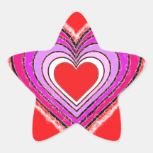 Corazones del amor calcomania cuadrada personalizada