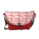 Corazones del amor rojos bolsas messenger