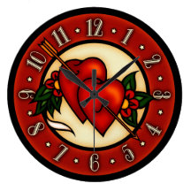 Corazones del arte del tatuaje del vintage