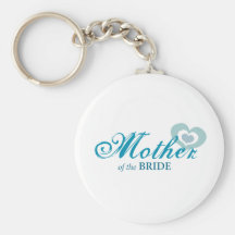Corazones del boda para la madre de la novia llaveros personalizados