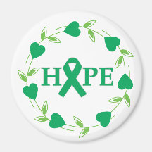 Corazones del cáncer de hígado de la esperanza imán de nevera