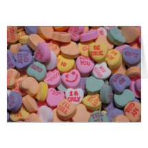Corazones del caramelo felicitaciones
