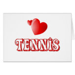 Corazones del tenis tarjetas