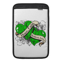 Corazones duales de la fe de la esperanza del cánc fundas para macbook air