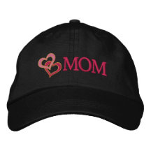 Corazones en un casquillo para el bordado del pers gorras bordadas