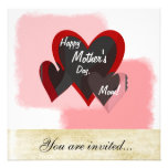 Corazones felices del día de madre tres locos comunicado personalizado
