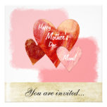 Corazones felices del día de madre tres texturizad anuncio