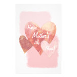 Corazones felices del día de madre tres texturizad papelería personalizada