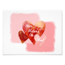 Corazones felices del día de madre tres texturizad cojinete