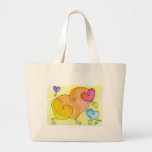 Corazones flotantes bolsas lienzo