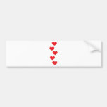 corazones flotantes etiqueta de parachoque