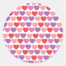 Corazones golpeados violentamente pegatinas redondas