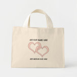 Corazones ligados personalizados que casan la bols