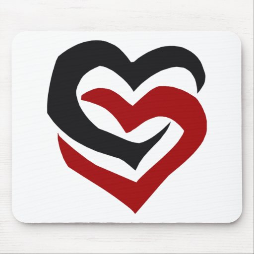 Corazones ligados tapete de ratones
