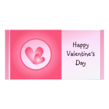 Corazones lindos del rosa y blancos tarjetas fotograficas 