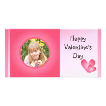 Corazones lindos del rosa y blancos tarjetas con fotos personalizadas
