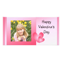 Corazones lindos del rosa y blancos tarjetas fotográficas 
